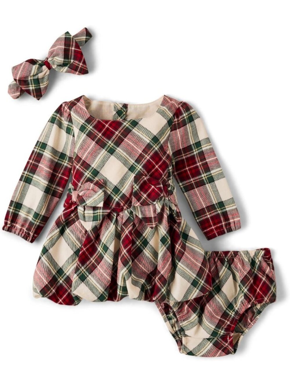 Adorable Baby Girls' 2-Piece Dress & Diaper Cover Set - Perfect for Newborns!